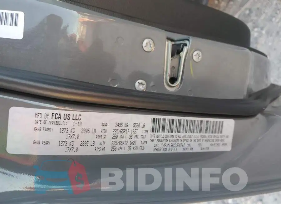 1C4PJMLB6KD378707 Photo# 12