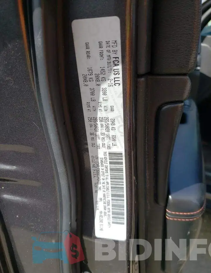 1C4RJFBG6GC349433 Photo# 12
