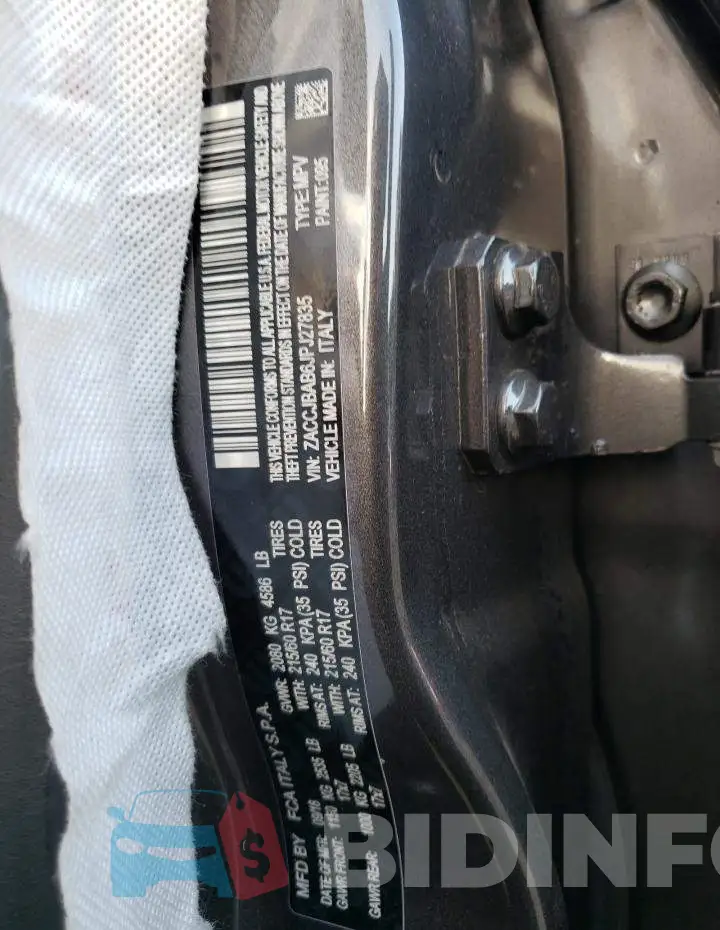 ZACCJBAB6JPJ27835 Photo# 12