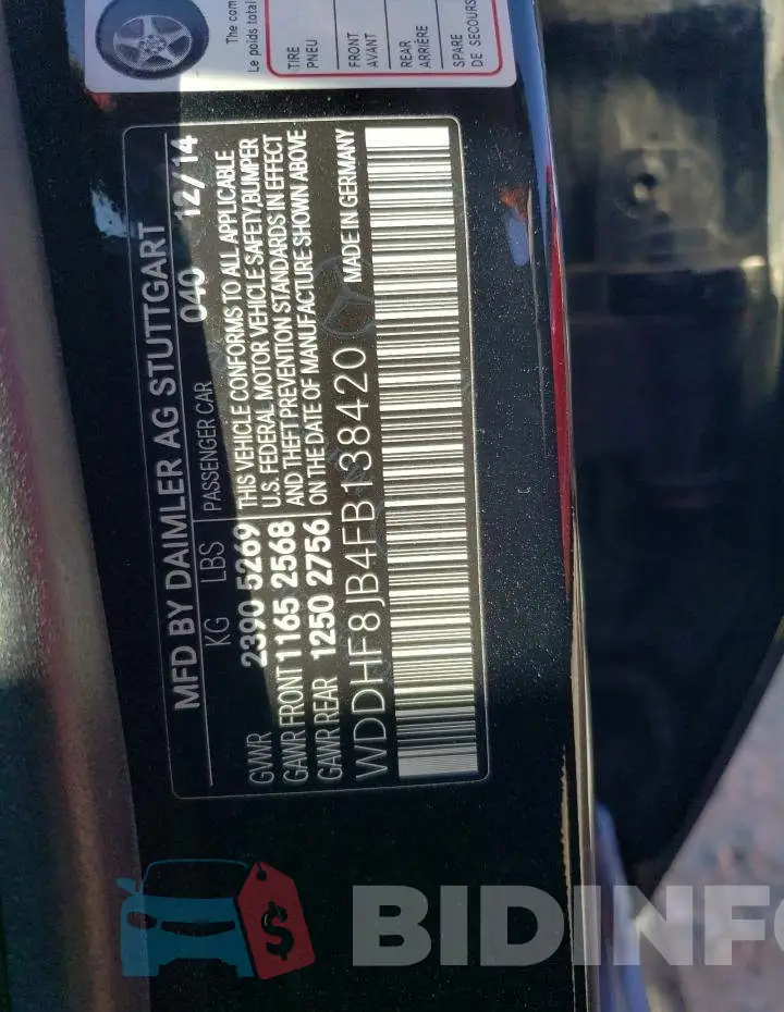 WDDHF8JB4FB138420 Photo# 12