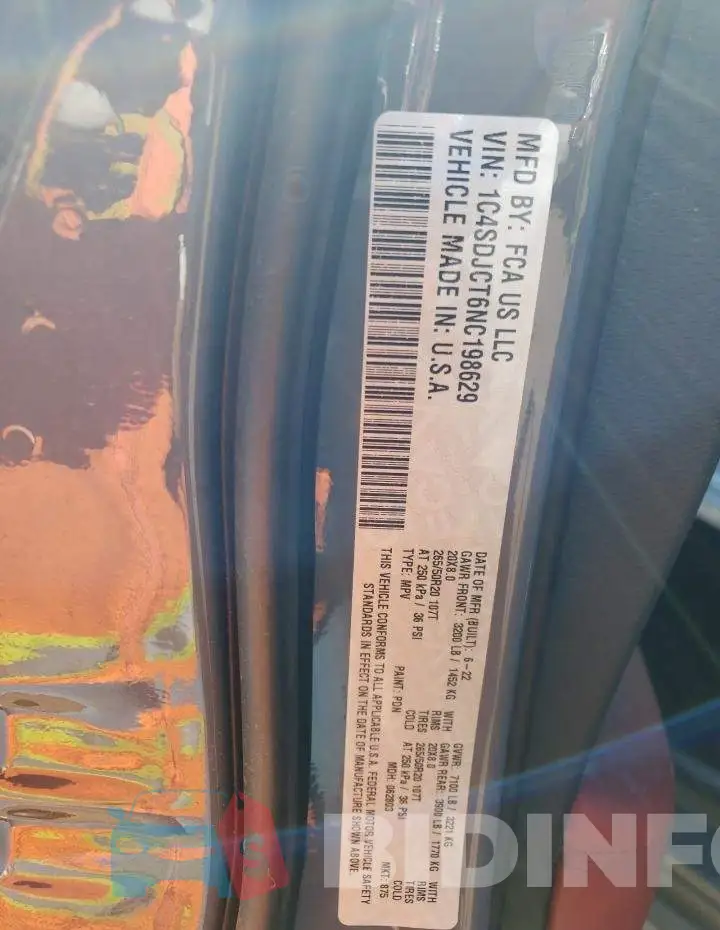 1C4SDJCT6NC198629 Photo# 14