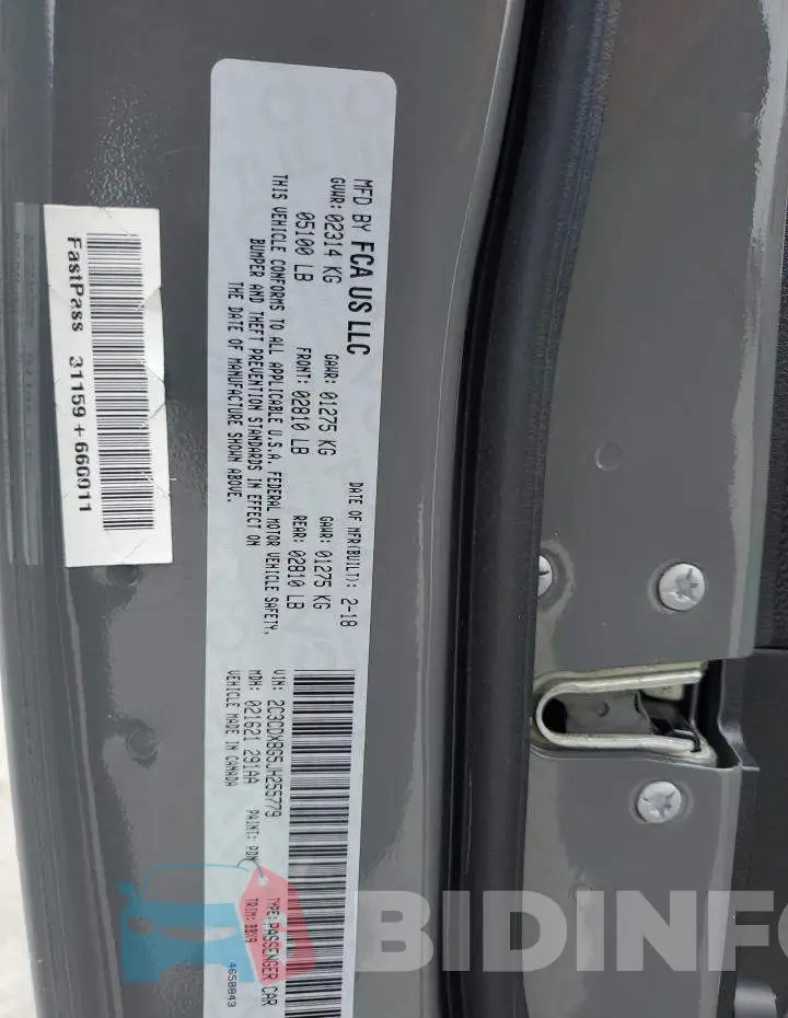 2C3CDXBG5JH255779 Photo# 12