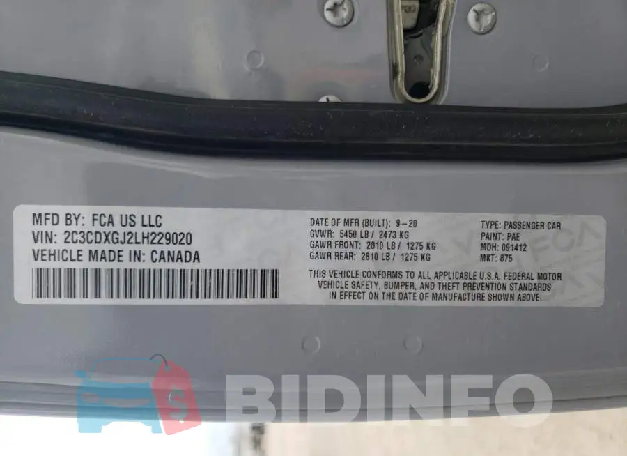 2C3CDXGJ2LH229020 Photo# 12