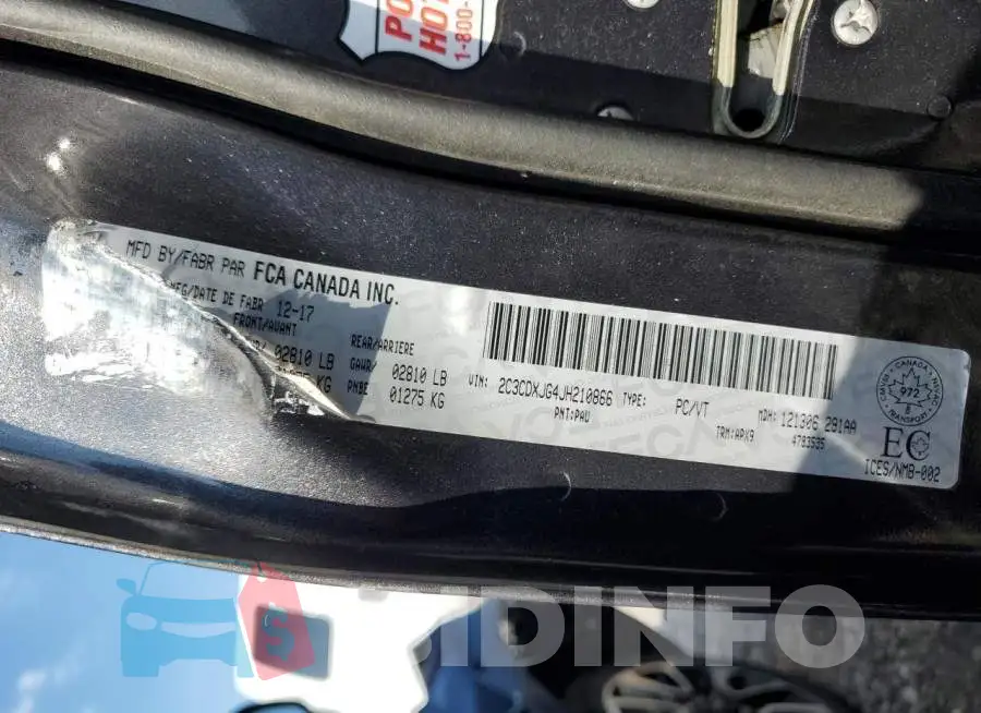 2C3CDXJG4JH210866 Photo# 12