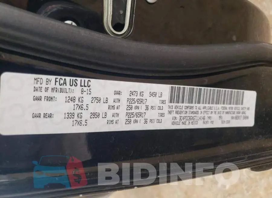 3C4PDCBGXGT114146 Photo# 13