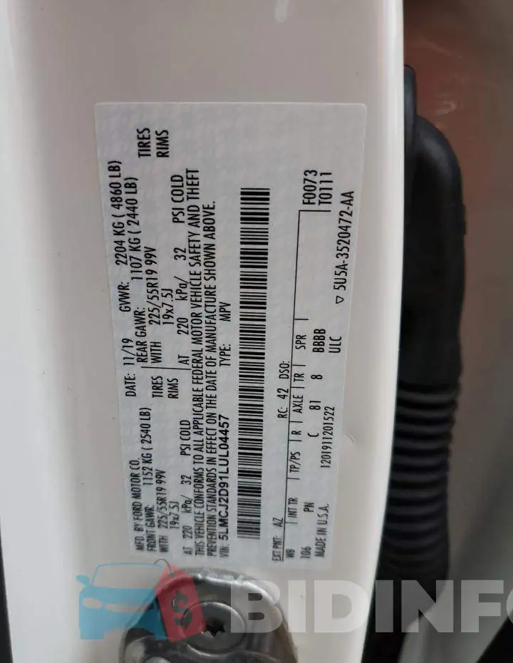 5LMCJ2D91LUL04457 Photo# 12