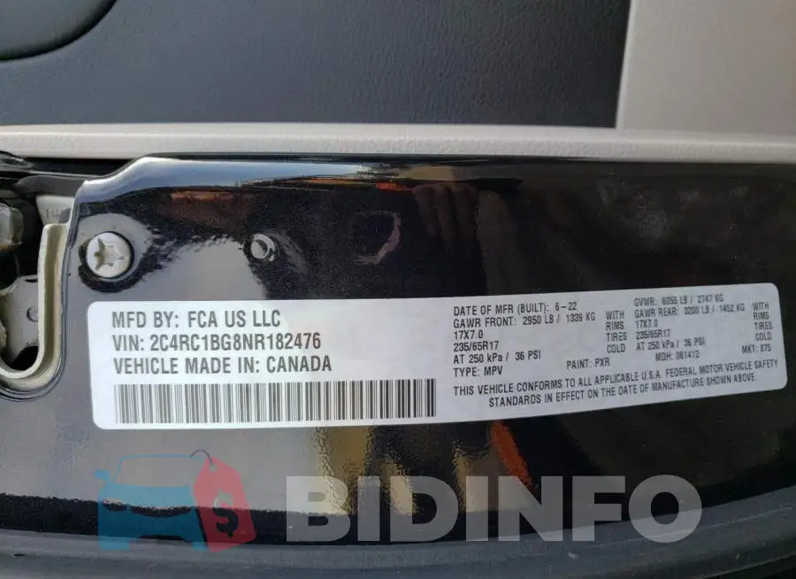 2C4RC1BG8NR182476 Photo# 13