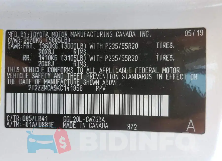 2T2ZZMCA9KC141856 Photo# 12