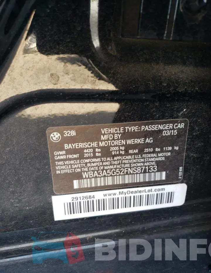 WBA3A5G52FNS87133 Photo# 12