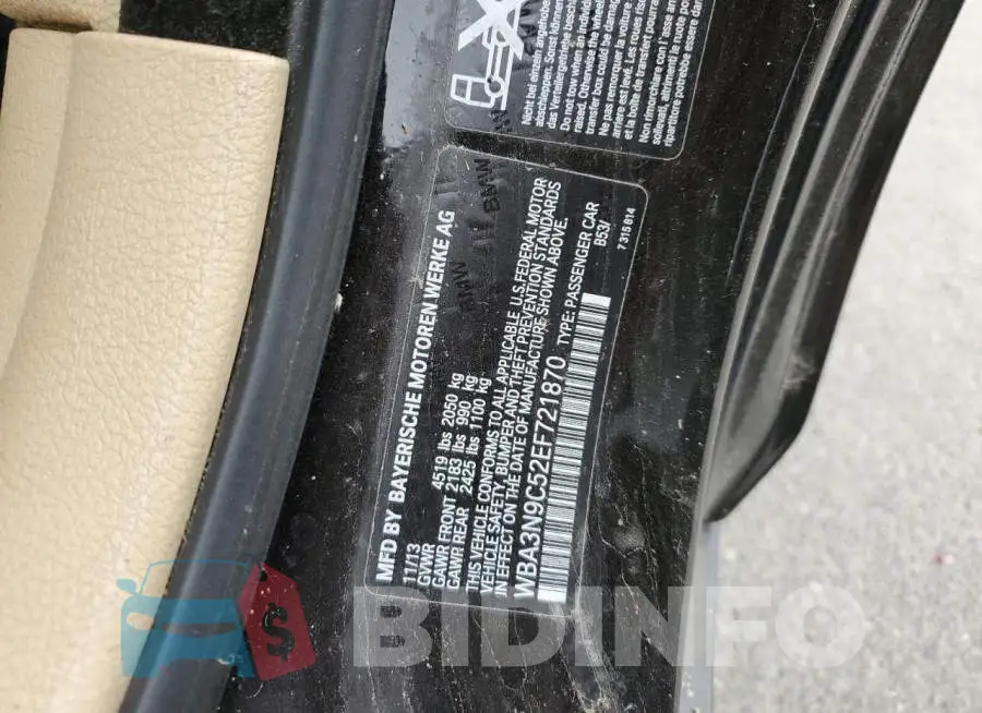 WBA3N9C52EF721870 Photo# 13