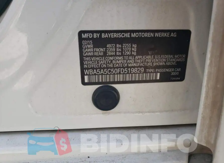 WBA5A5C50FD519829 Photo# 12