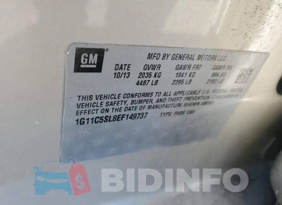 1G11C5SL8EF149737 Photo# 12