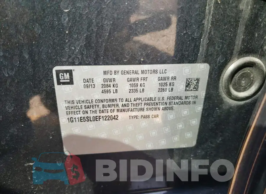 1G11E5SL0EF122042 Photo# 12
