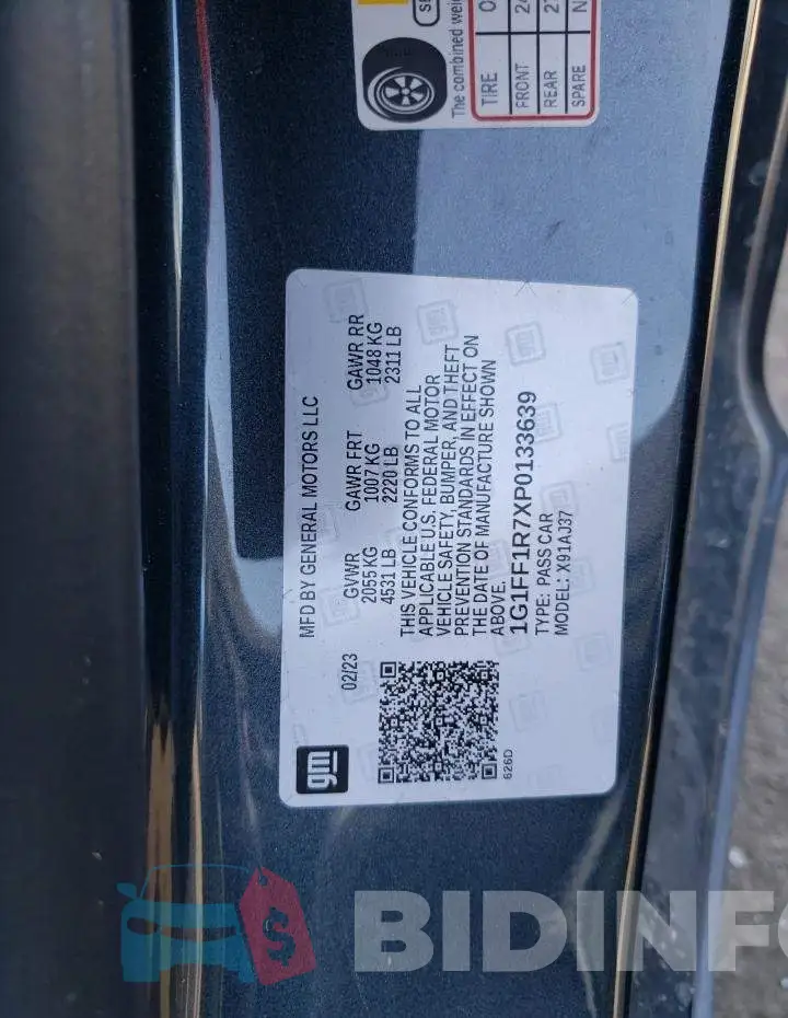 1G1FF1R7XP0133639 Photo# 12