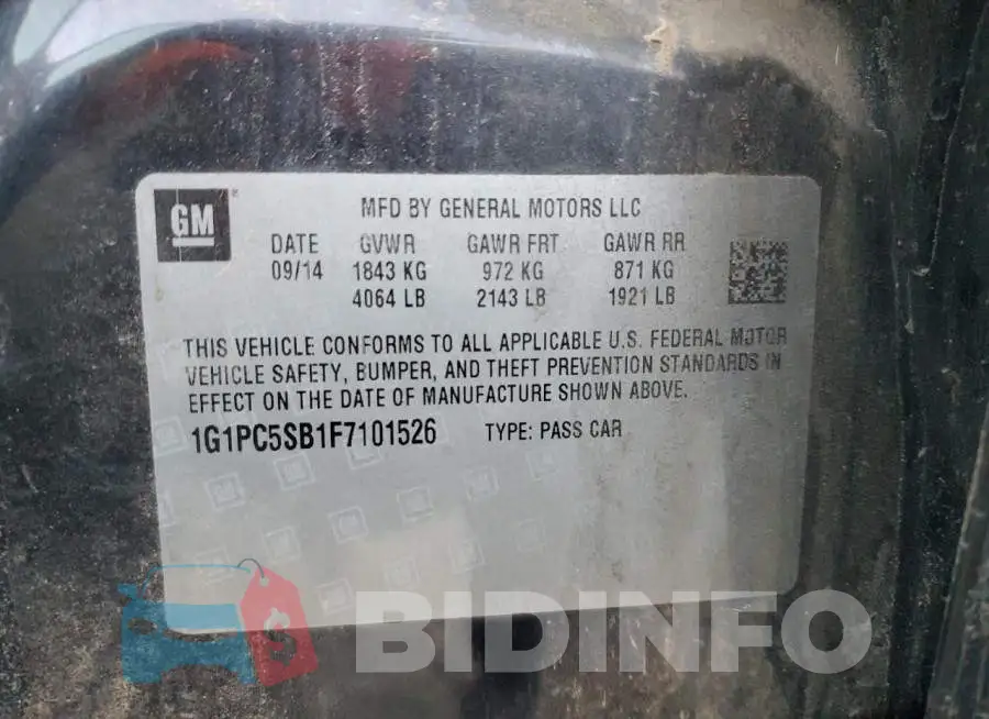 1G1PC5SB1F7101526 Photo# 12
