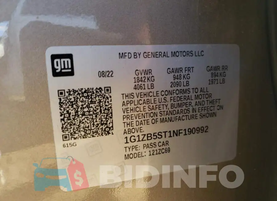 1G1ZB5ST1NF190992 Photo# 12