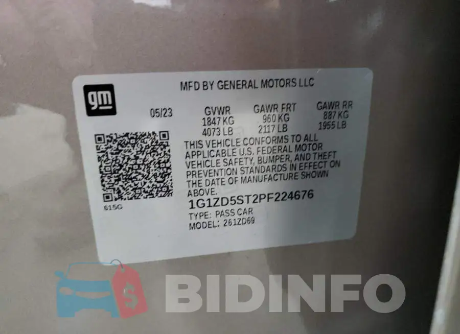1G1ZD5ST2PF224676 Photo# 13