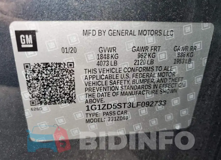 1G1ZD5ST3LF092733 Photo# 12