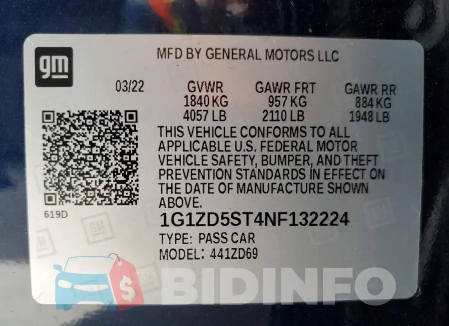 1G1ZD5ST4NF132224 Photo# 13