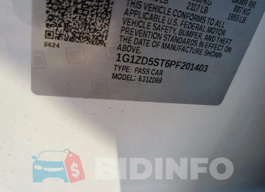 1G1ZD5ST6PF201403 Photo# 12