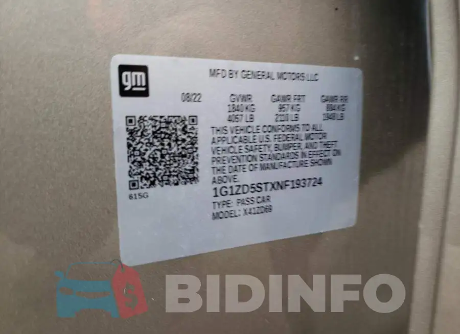 1G1ZD5STXNF193724 Photo# 13