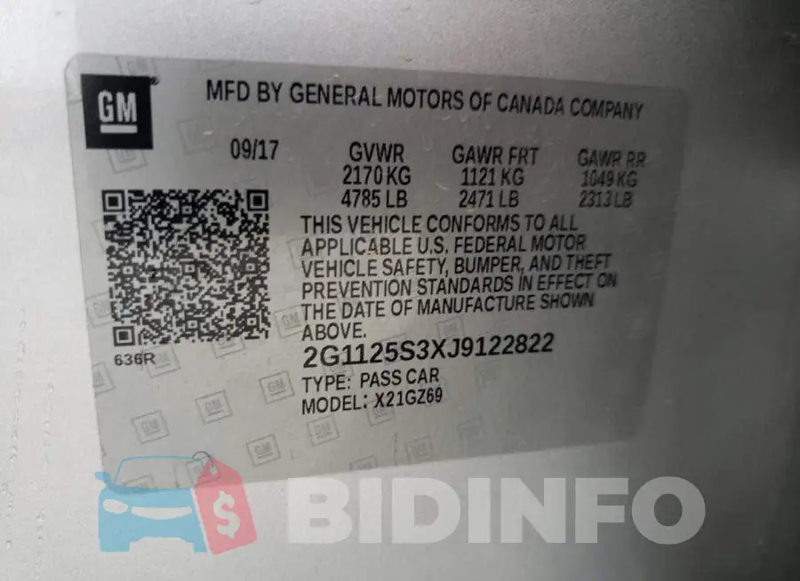 2G1125S3XJ9122822 Photo# 12
