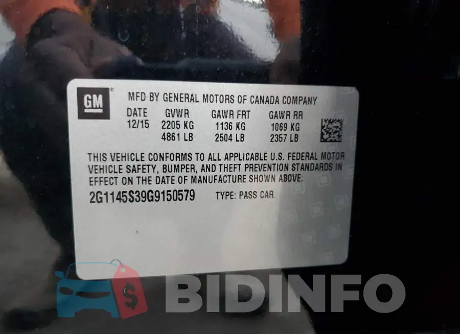 2G1145S39G9150579 Photo# 12