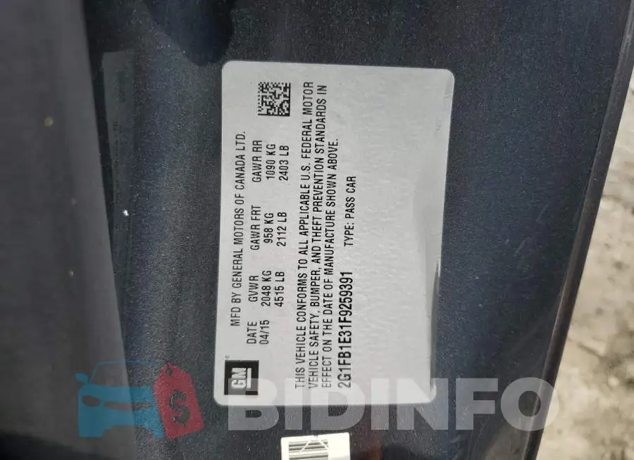 2G1FB1E31F9259391 Photo# 12