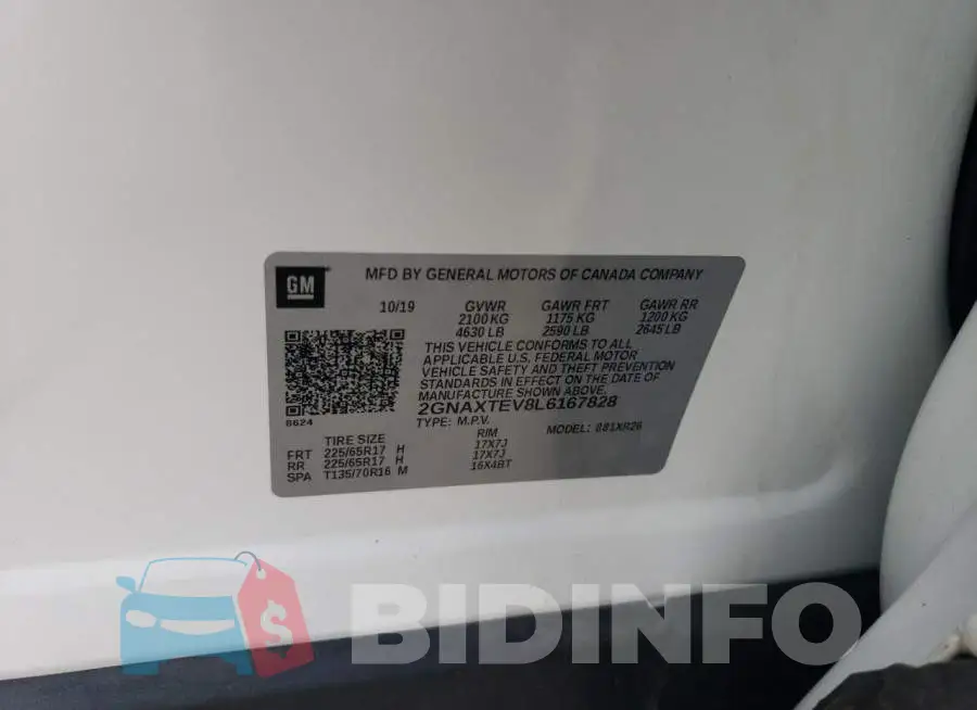 2GNAXTEV8L6167828 Photo# 13