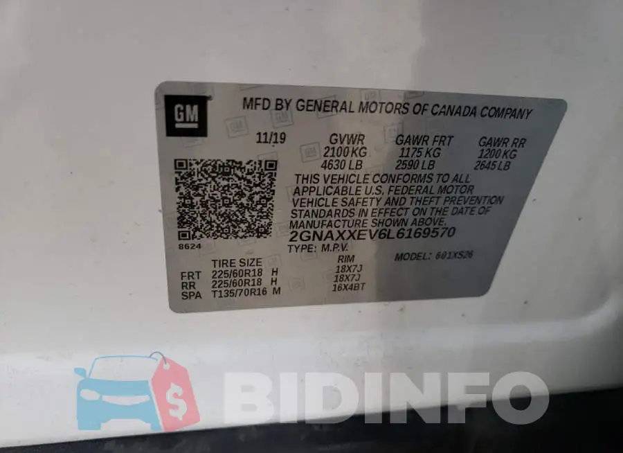 2GNAXXEV6L6169570 Photo# 12