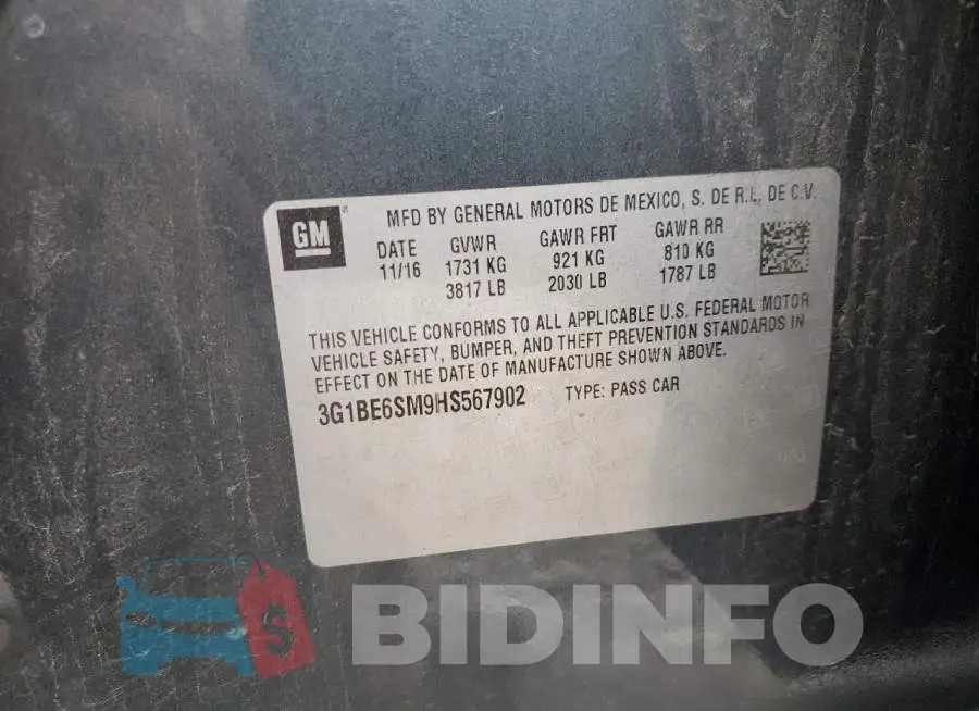 3G1BE6SM9HS567902 Photo# 12