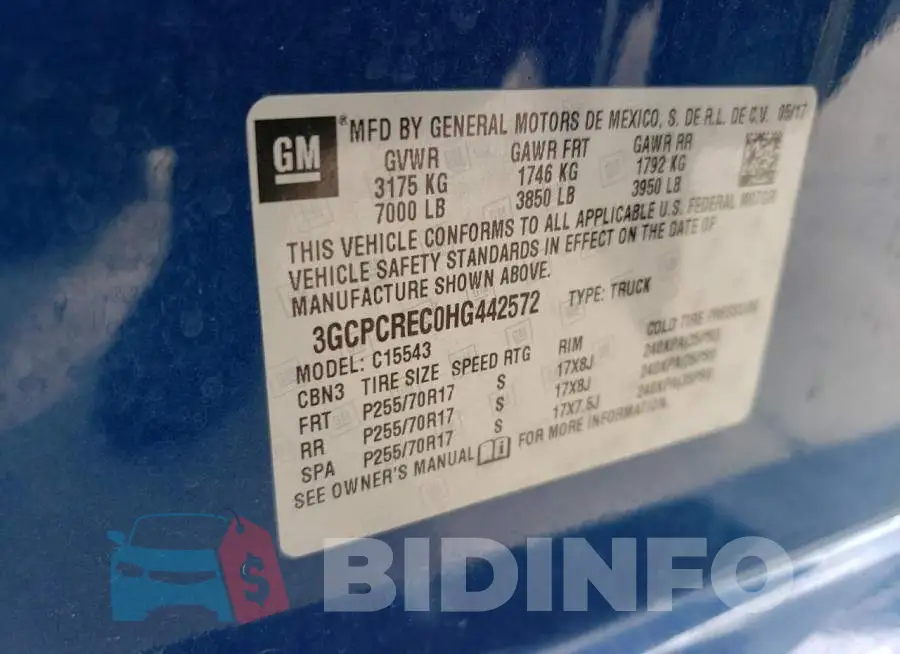 3GCPCREC0HG442572 Photo# 12