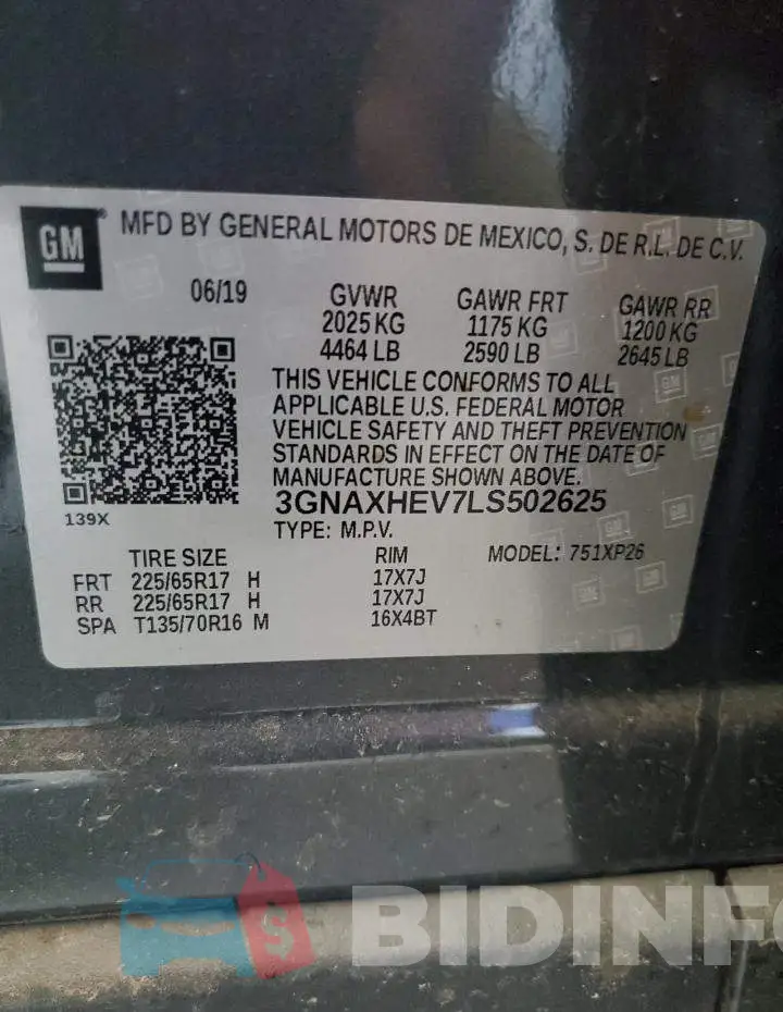 3GNAXHEV7LS502625 Photo# 12