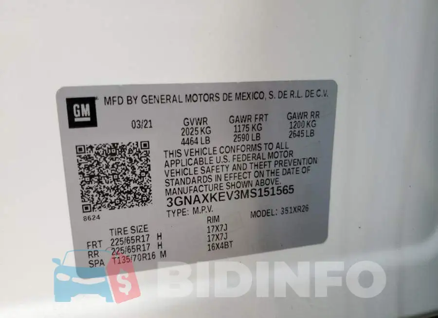 3GNAXKEV3MS151565 Photo# 12