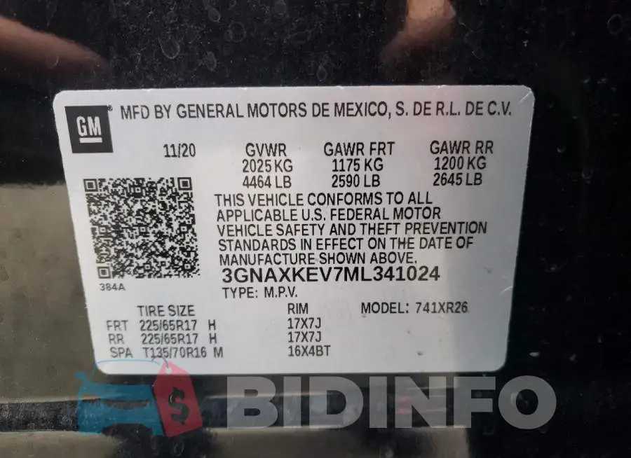 3GNAXKEV7ML341024 Photo# 13