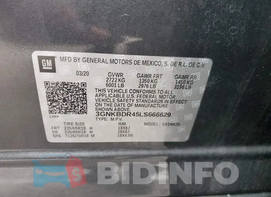 3GNKBDR45LS666629 Photo# 13
