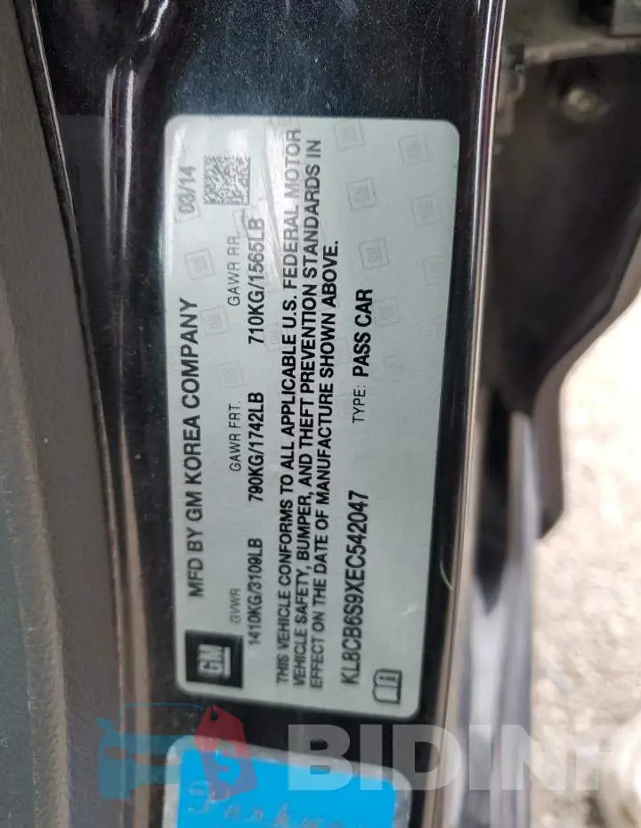 KL8CB6S9XEC542047 Photo# 12