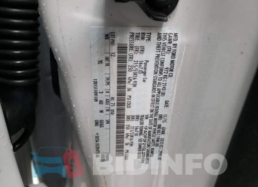 1FADP3F21GL238588 Photo# 12