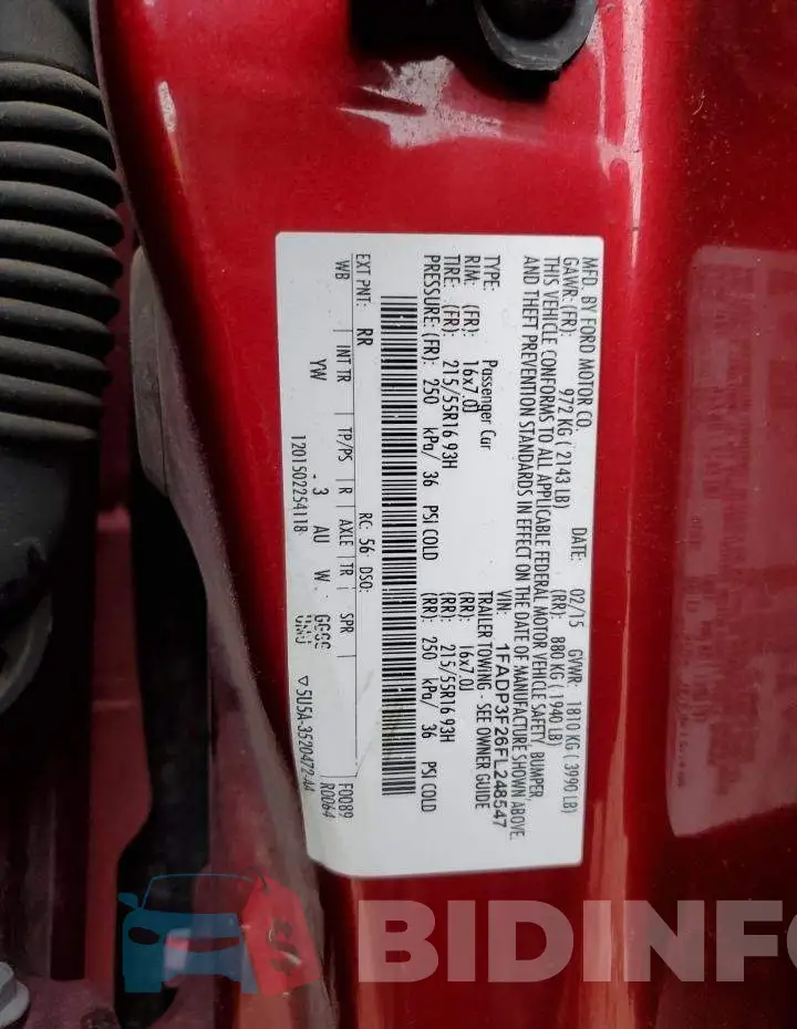 1FADP3F26FL248547 Photo# 13