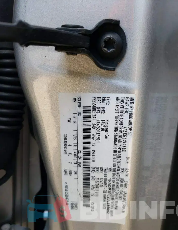 1FADP3FE2JL285002 Photo# 12