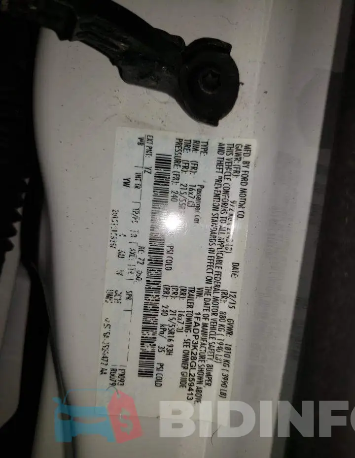 1FADP3K28GL259413 Photo# 12