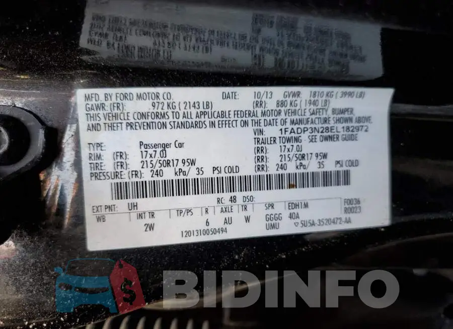 1FADP3N28EL182972 Photo# 12