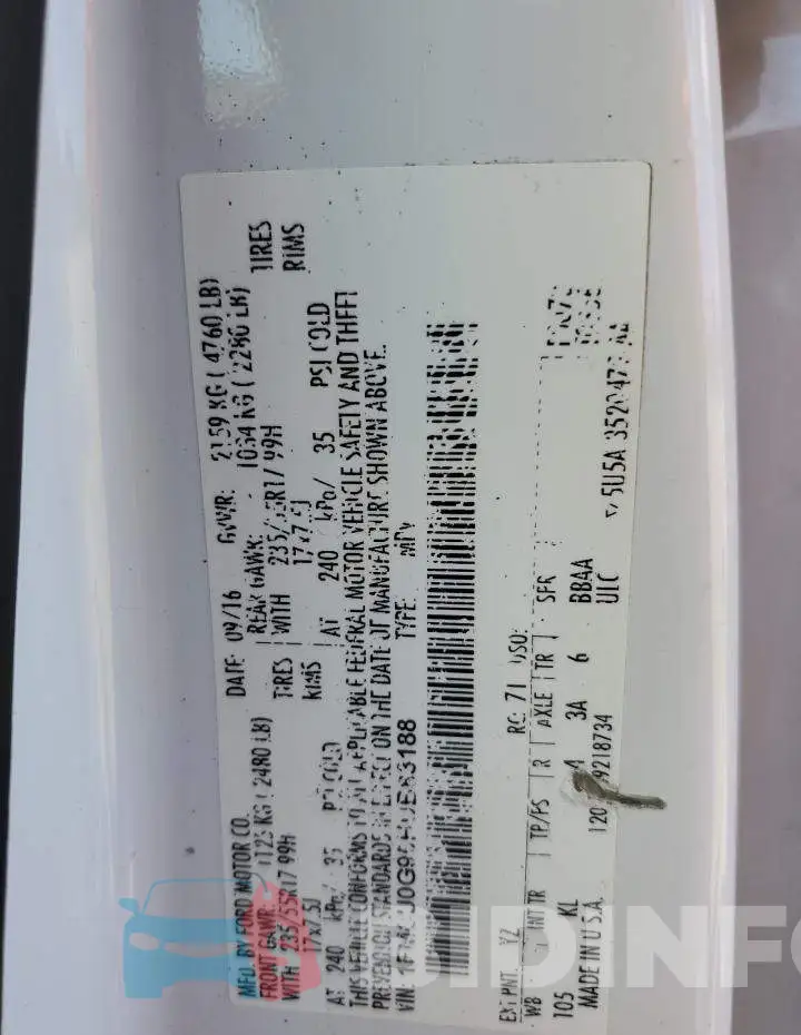 1FMCU0G95HUB83188 Photo# 13