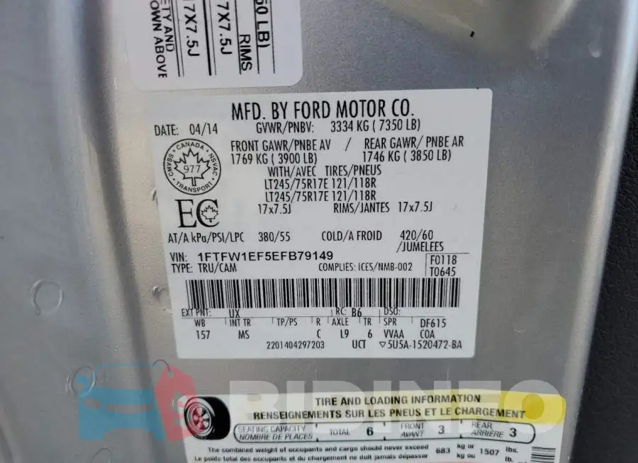1FTFW1EF5EFB79149 Photo# 12