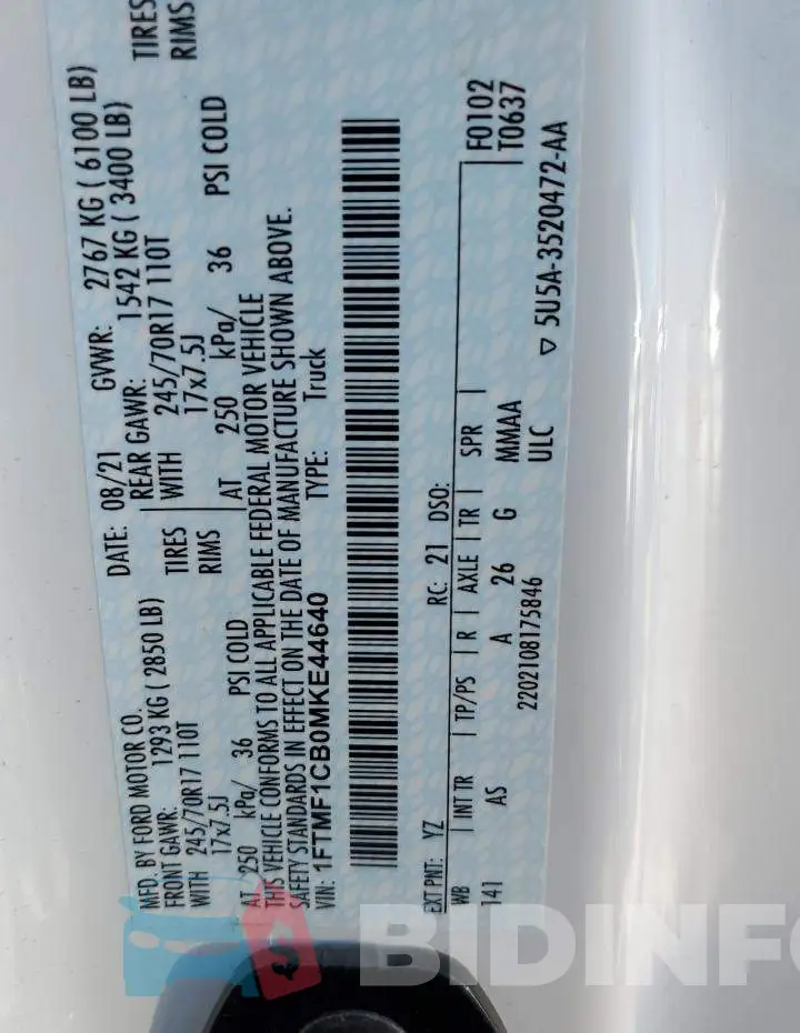 1FTMF1CB0MKE44640 Photo# 13