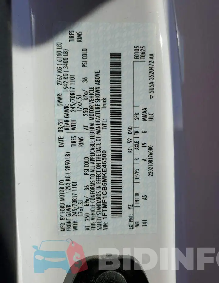 1FTMF1CB5MKE46500 Photo# 12