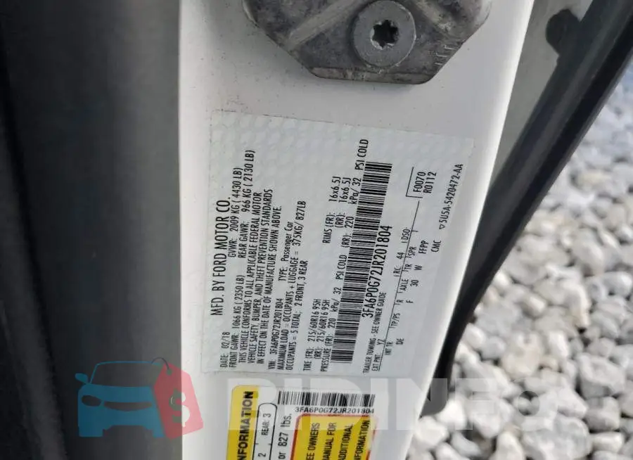 3FA6P0G72JR201804 Photo# 12