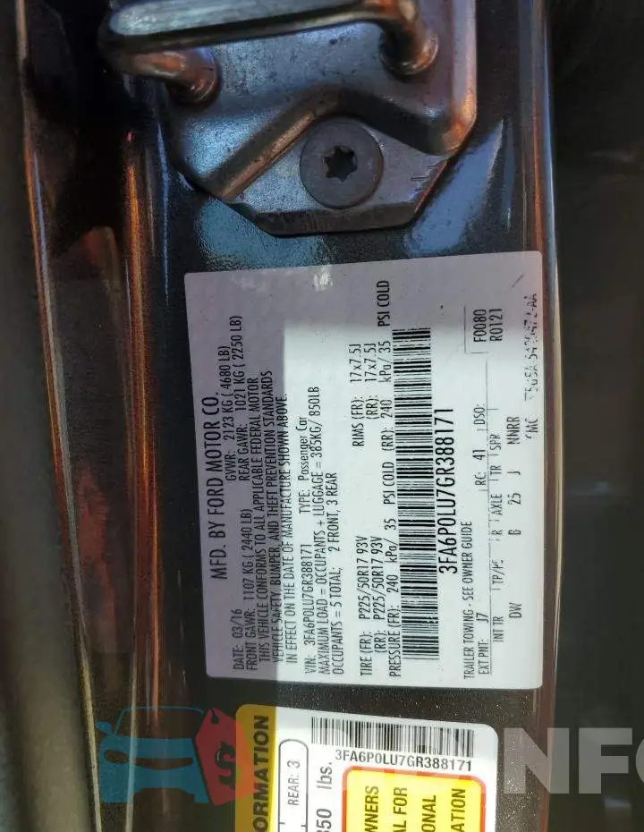 3FA6P0LU7GR388171 Photo# 13