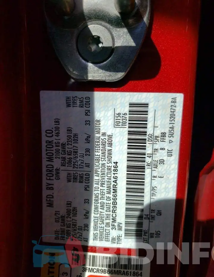 3FMCR9B66MRA61864 Photo# 12