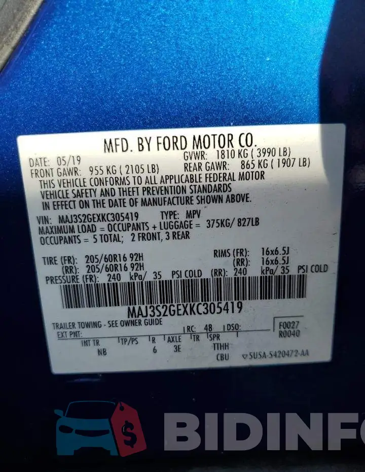 MAJ3S2GEXKC305419 Photo# 12